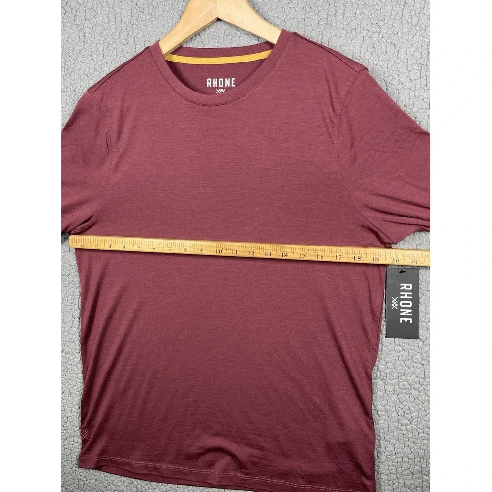 Rhone‎ Modino Wool Long Sleeve Tee Mens's Size S Tawny Port Red NWT